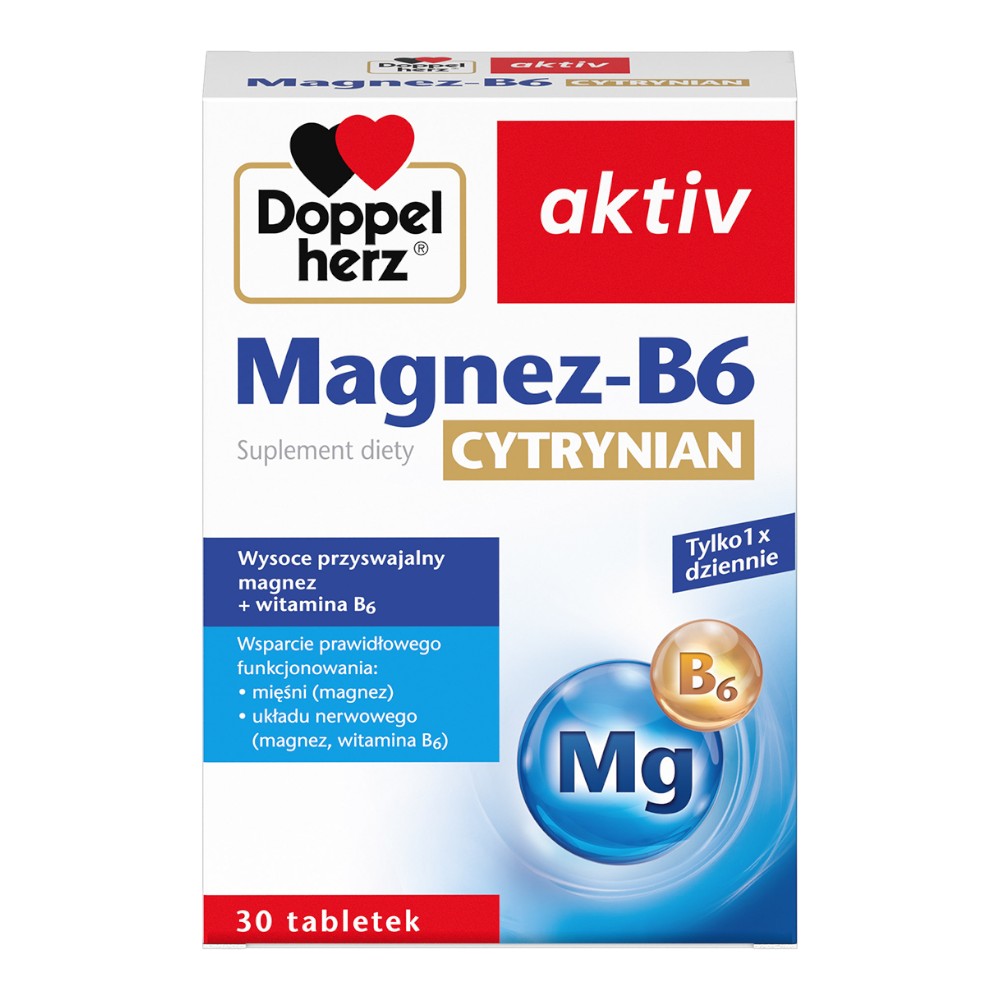 Doppelherz Aktiv Magnez B6 Cytrynian, Tabletki