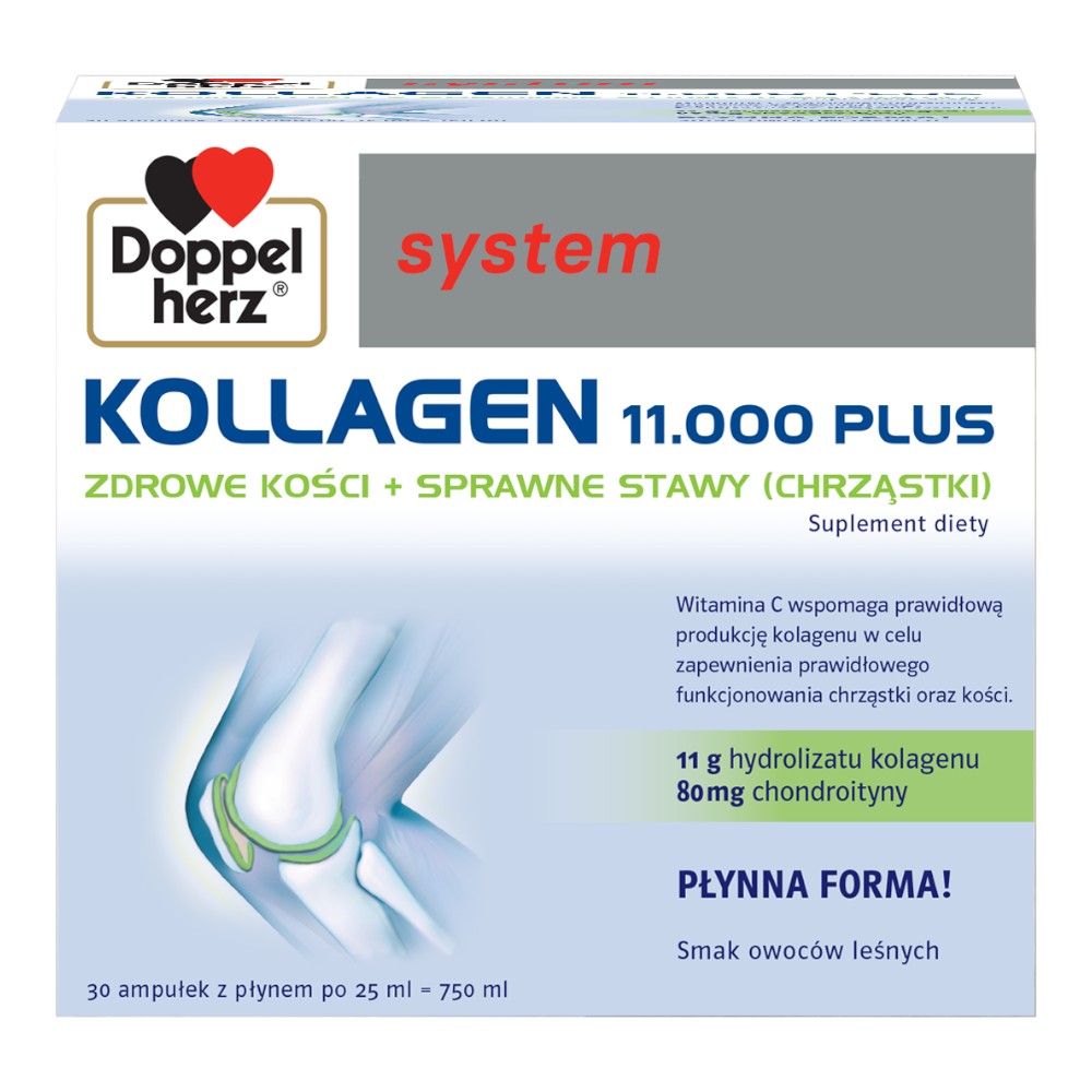 Doppelherz System Kollagen 11.000 Plus, Fiolki z płynem doustnym