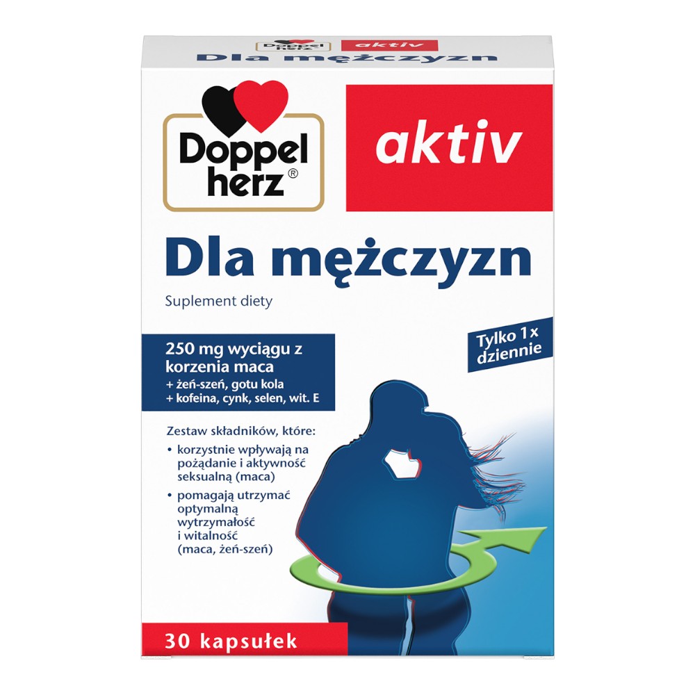 Doppelherz Aktiv Dla Mężczyzn, Suplement diety na wzmocnienie libido, Kapsułki