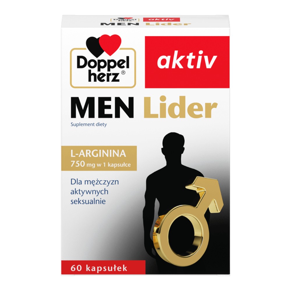 Doppelherz Aktiv Men Lider, Suplement diety dla mężczyzn aktywnych seksualnie, Kapsułki
