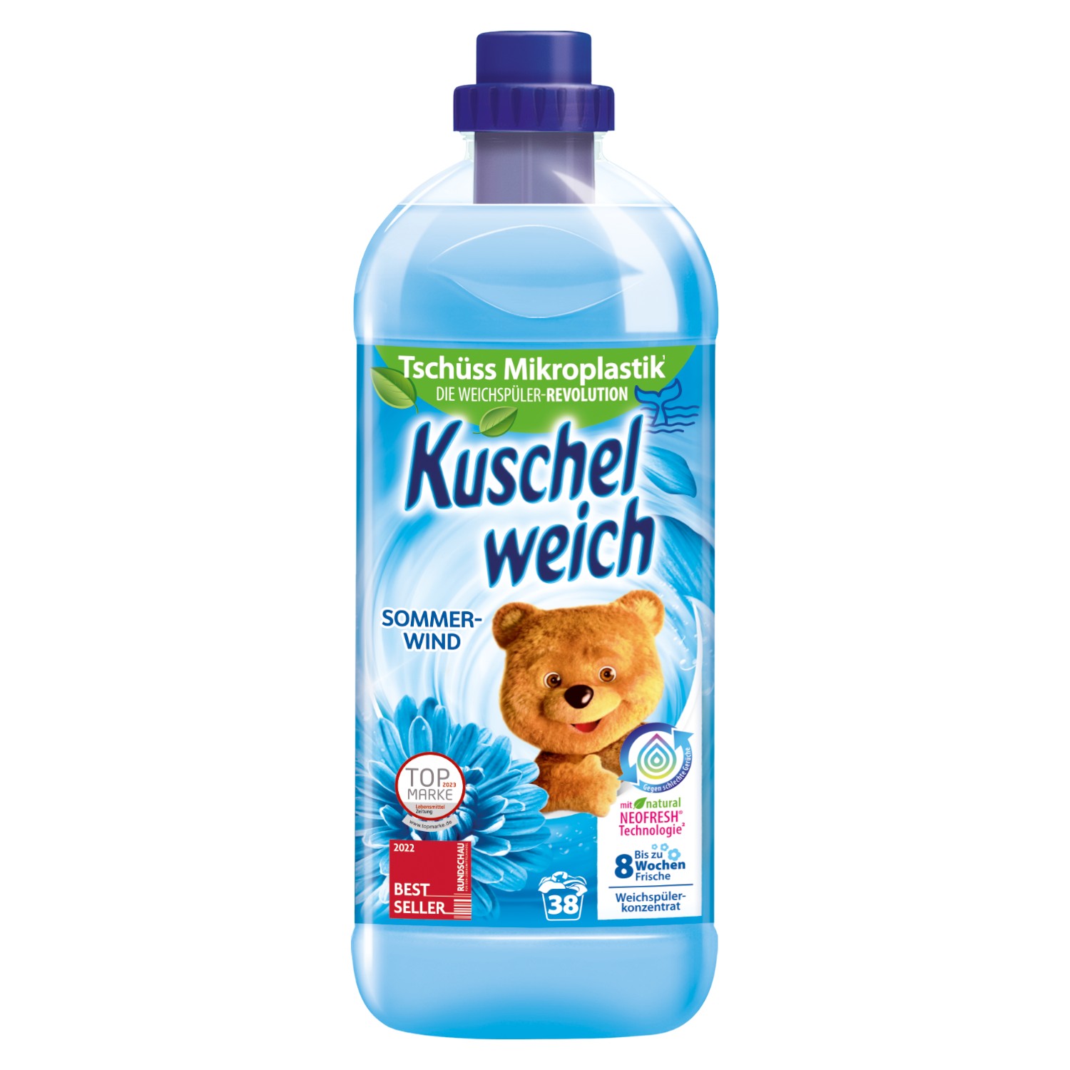Kuschelweich Płyn do płukania Sommerwind niebieski (38 płukań) 1L