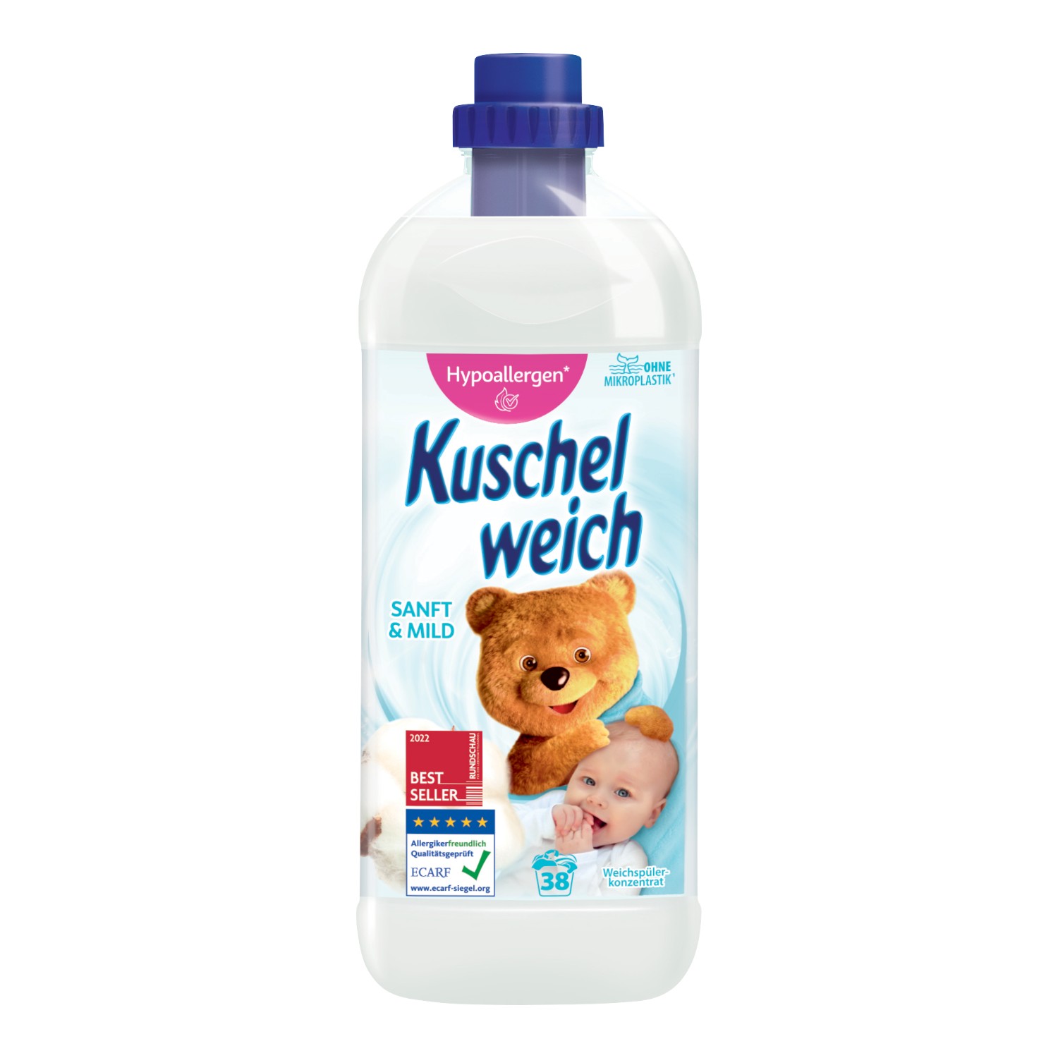 Kuschelweich Płyn do płukania Sanft&Mild biały (38 płukań) 1L