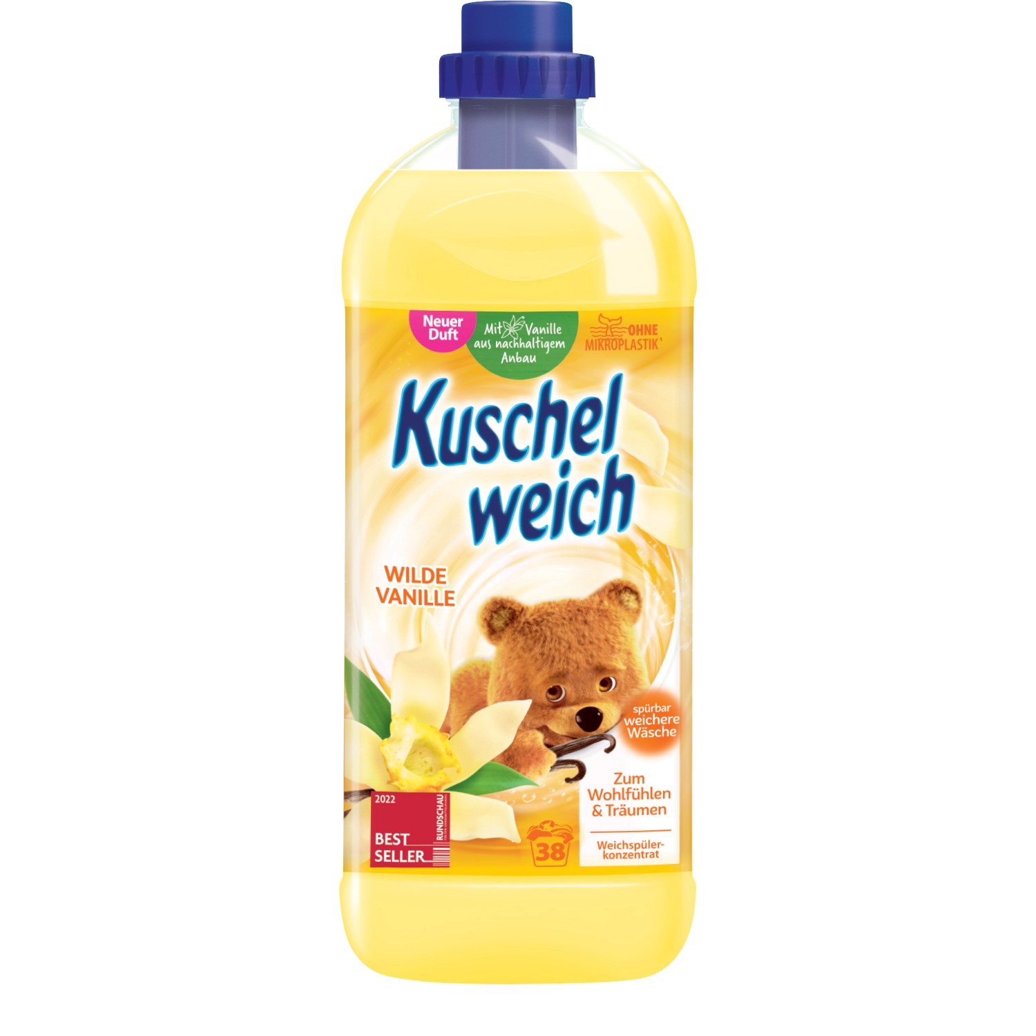 Kuschelweich Płyn do płukania Wilde Vanille żółty (38 płukań) 1L