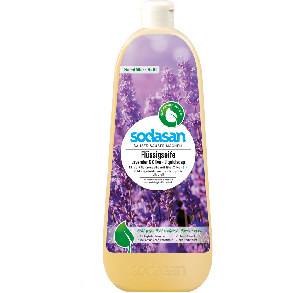 Sodasan Mydło w płynie, Lawenda&Oliwka 