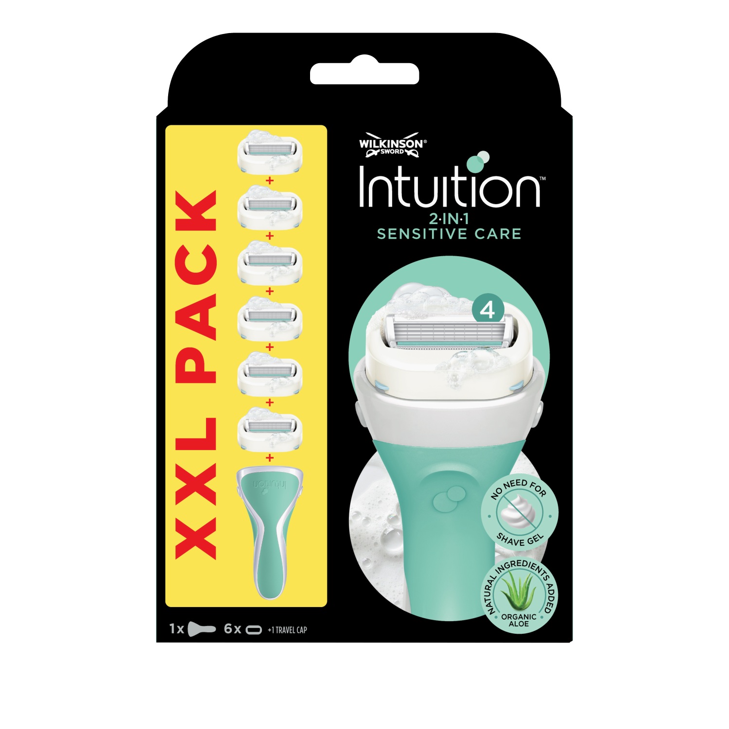 Wilkinson Intuition Sensitive Care 2in1 Maszynka do golenia + 6 szt. wkładów