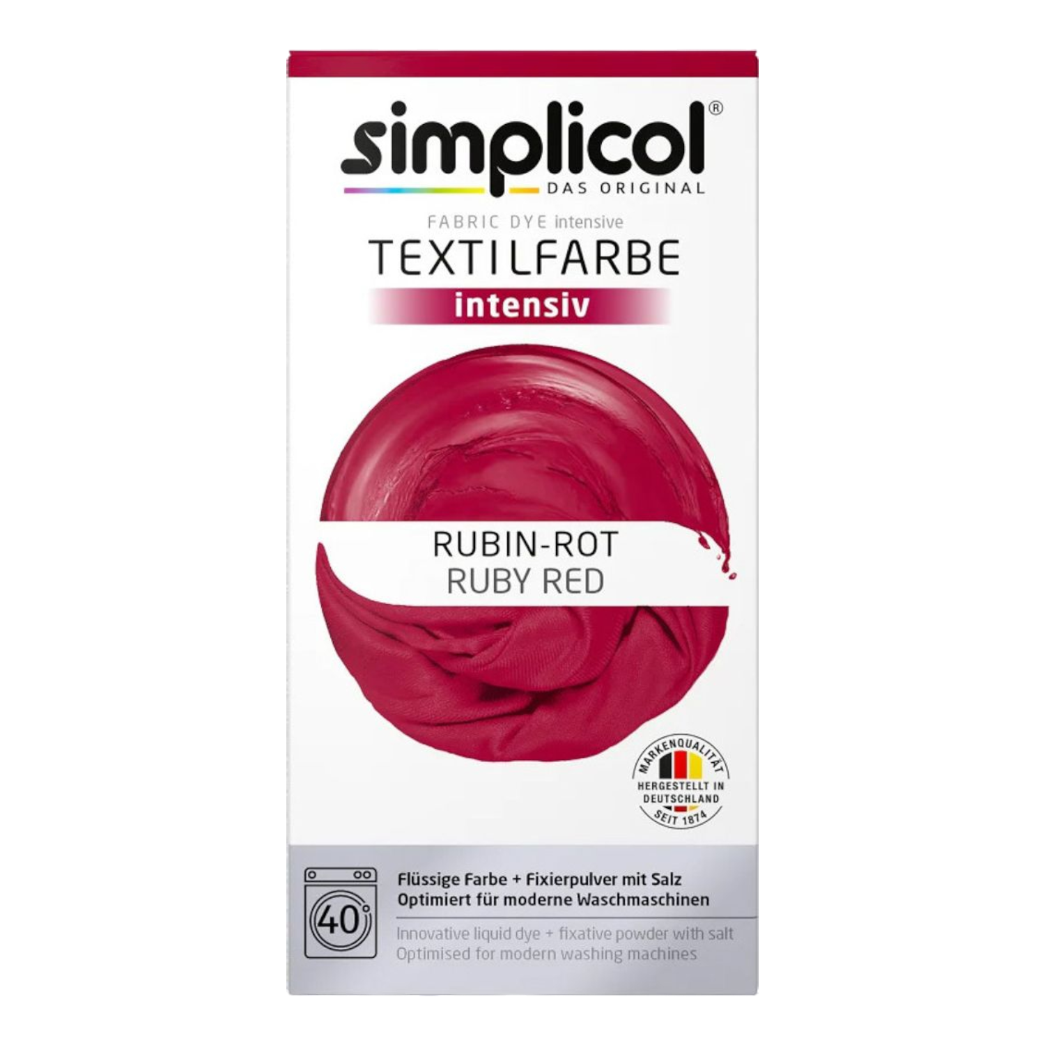 Simplicol Colorante per tessuti intenso, Rosso Rubino