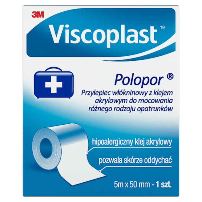 Viscoplast Polopor, Przylepiec włókninowy, 5x0,05m