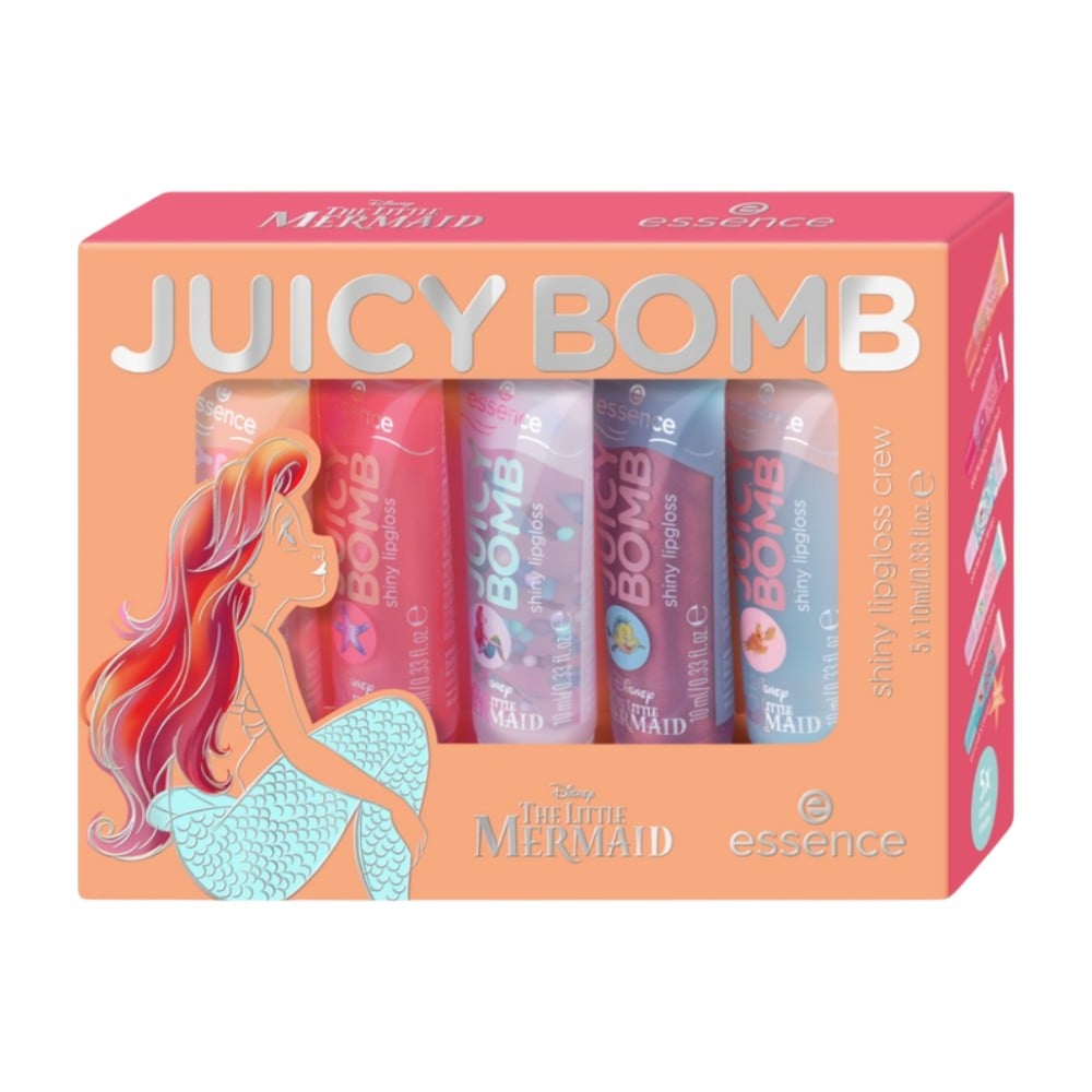 Essence Disney Little Mermaid Juicy Bomb Zestaw błyszczyków do ust