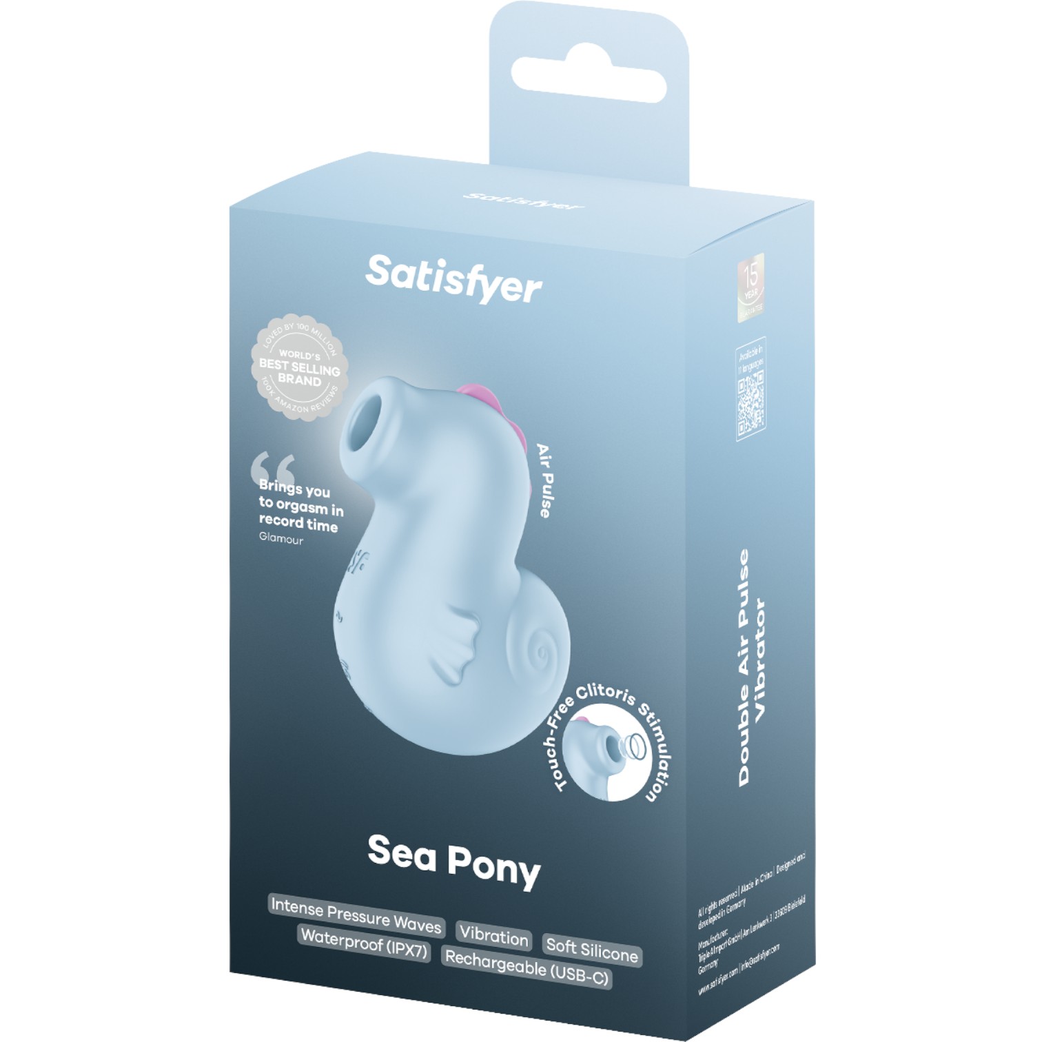 Satisfyer Masażer bezdotykowy Sea Pony, ice blue