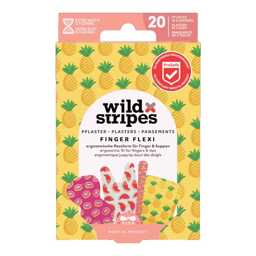 Wild Stripes Finger Flexi Zestaw plastrów na palce, 20 szt.