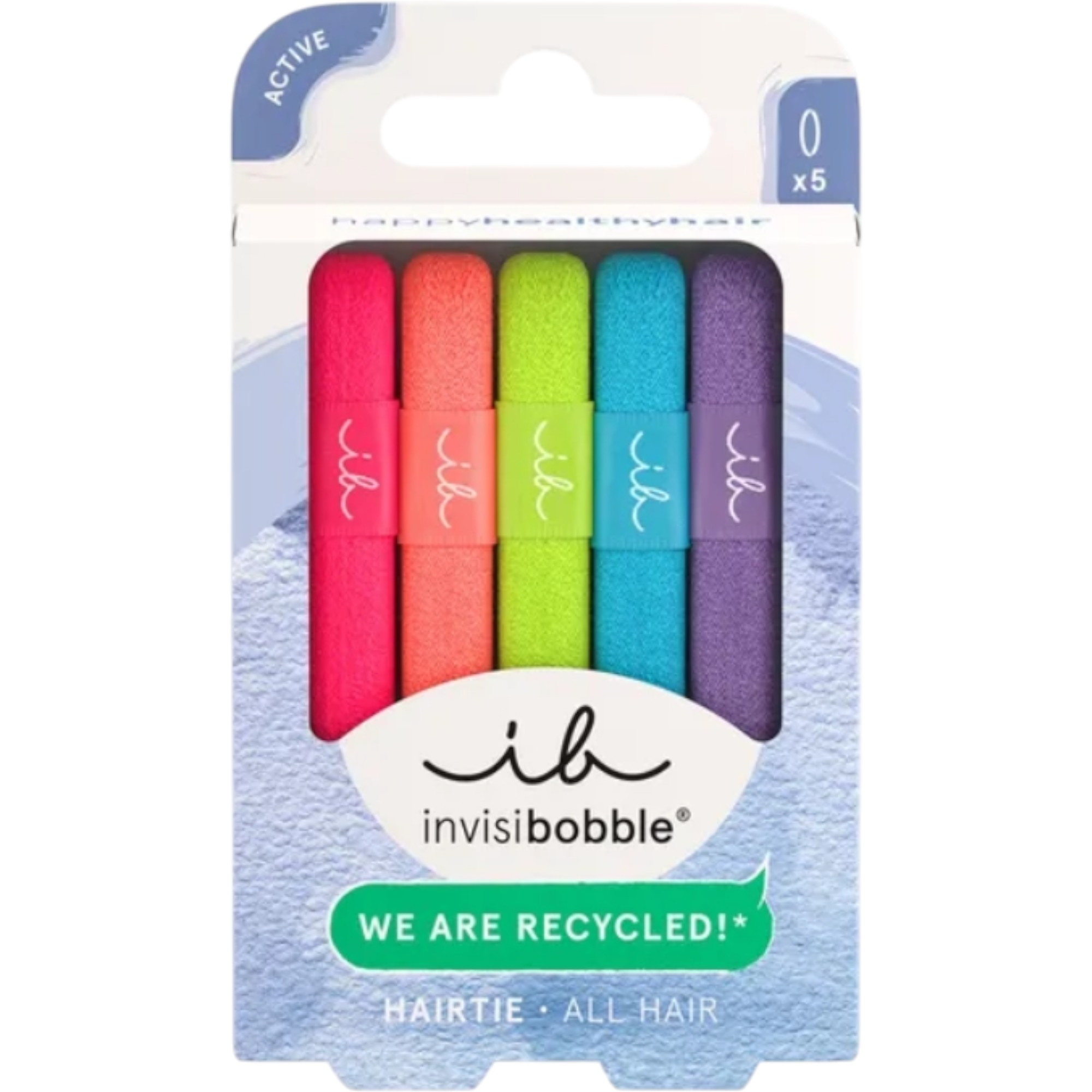Invisibobble Gumki do włosów Hair Tie Neon Glow, 5 szt.