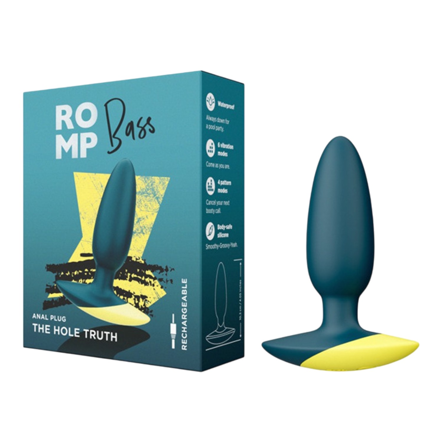 Romp Bass Green Wibrujący korek analny
