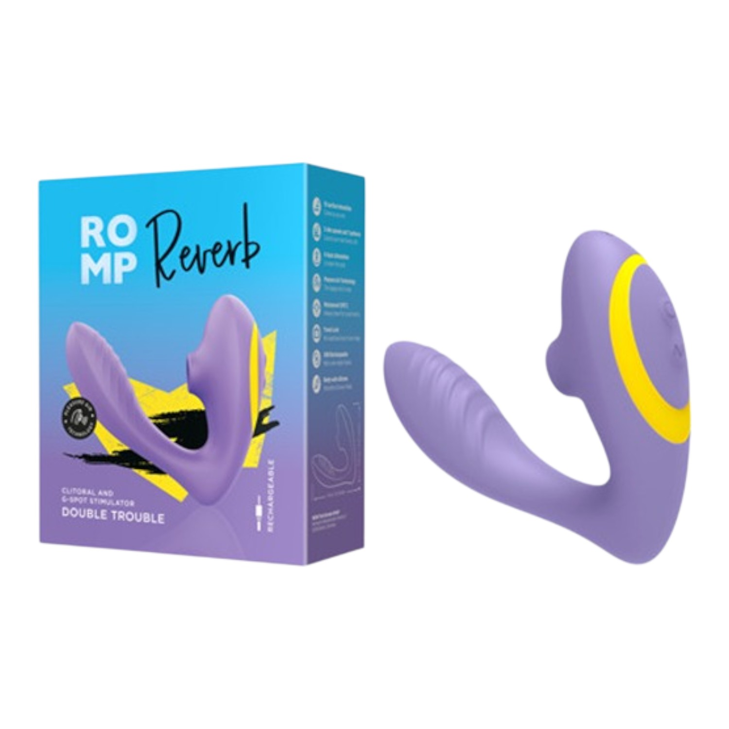 Romp Reverb Lilac Wibrator - Króliczek z bezdotykowym masażerem łechtaczki