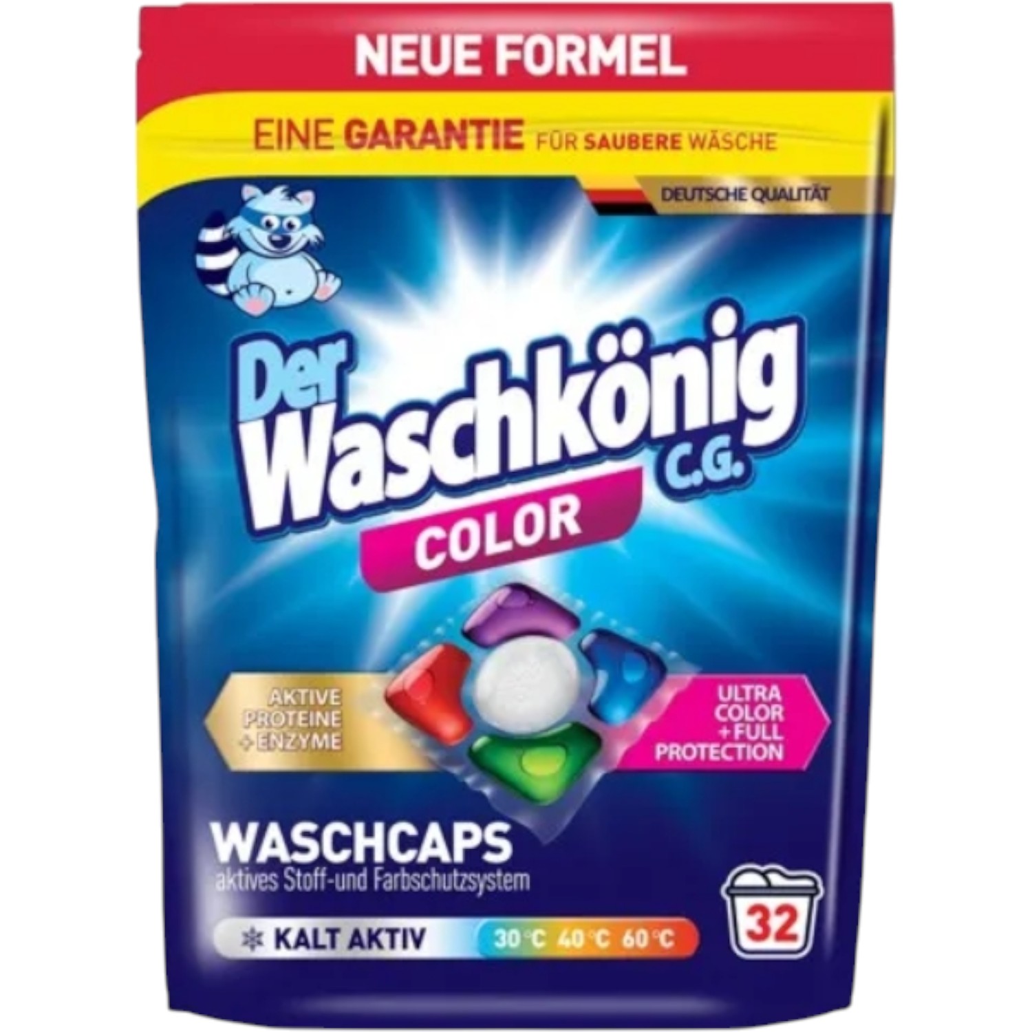 Der Waschkonig C.G. Kapsułki do prania żelowo-proszkowe, 5 komorowe, Color, 32 szt.