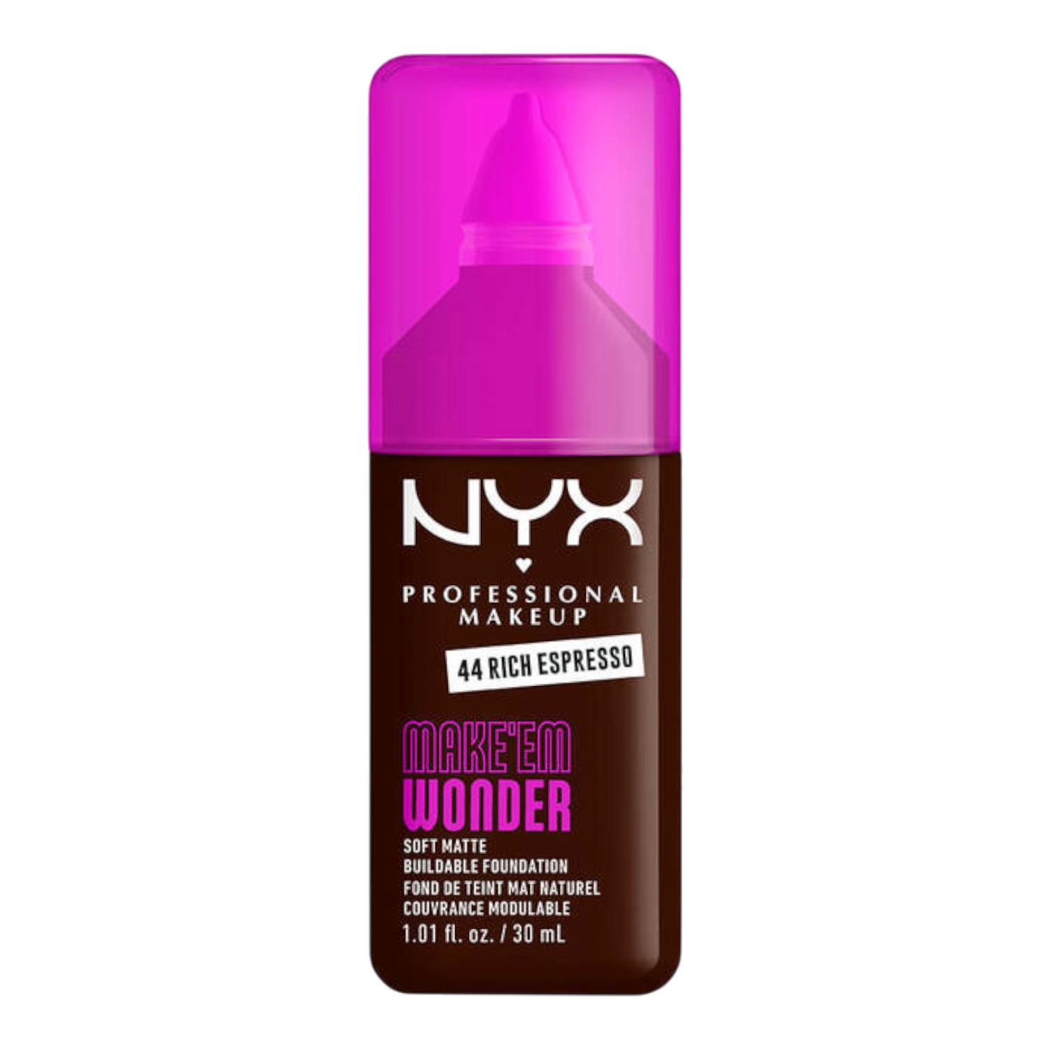 NYX Make Em Wonder Podkład do twarzy z długotrwałym kryciem, Rich Espresso