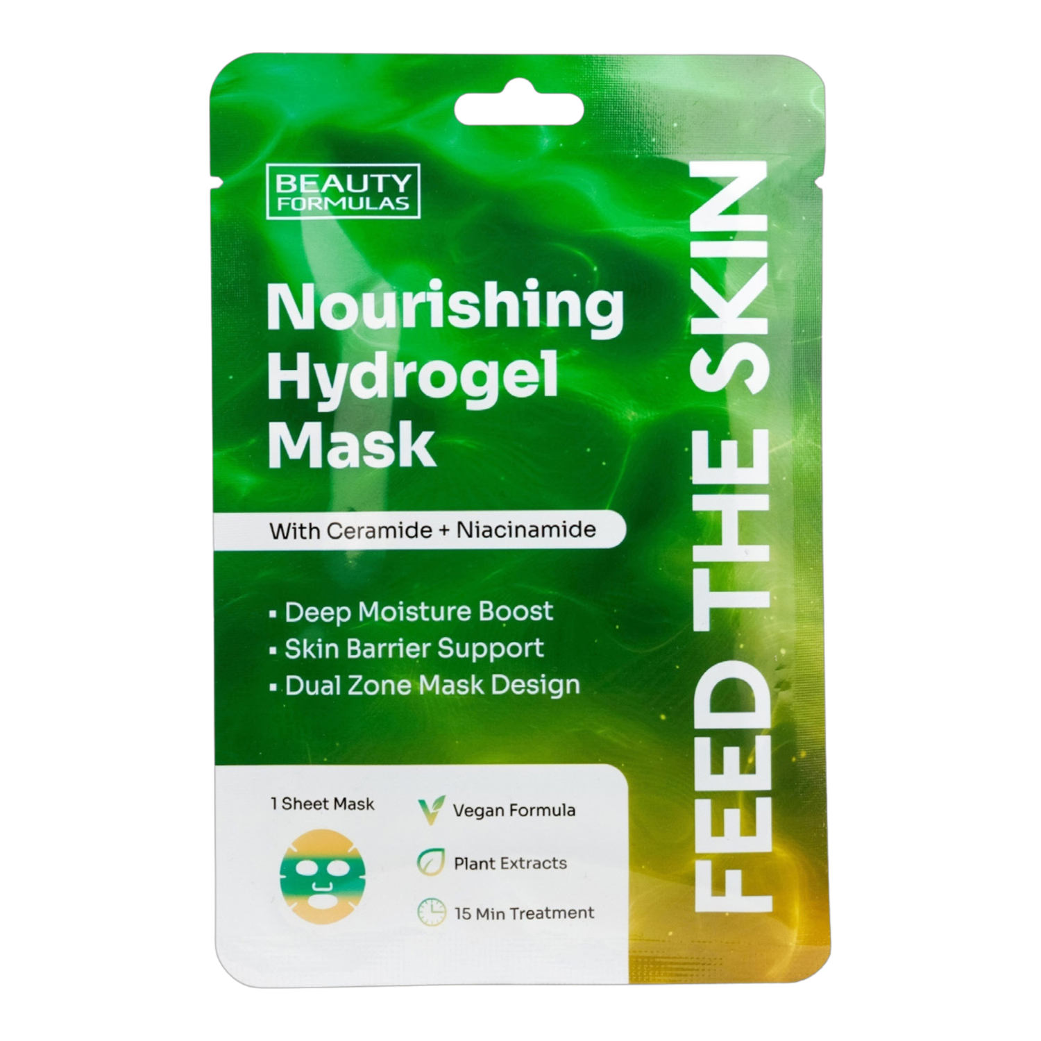 Beauty Formulas Hydrożelowa maska odżywcza z ceramidami i niacynamidem