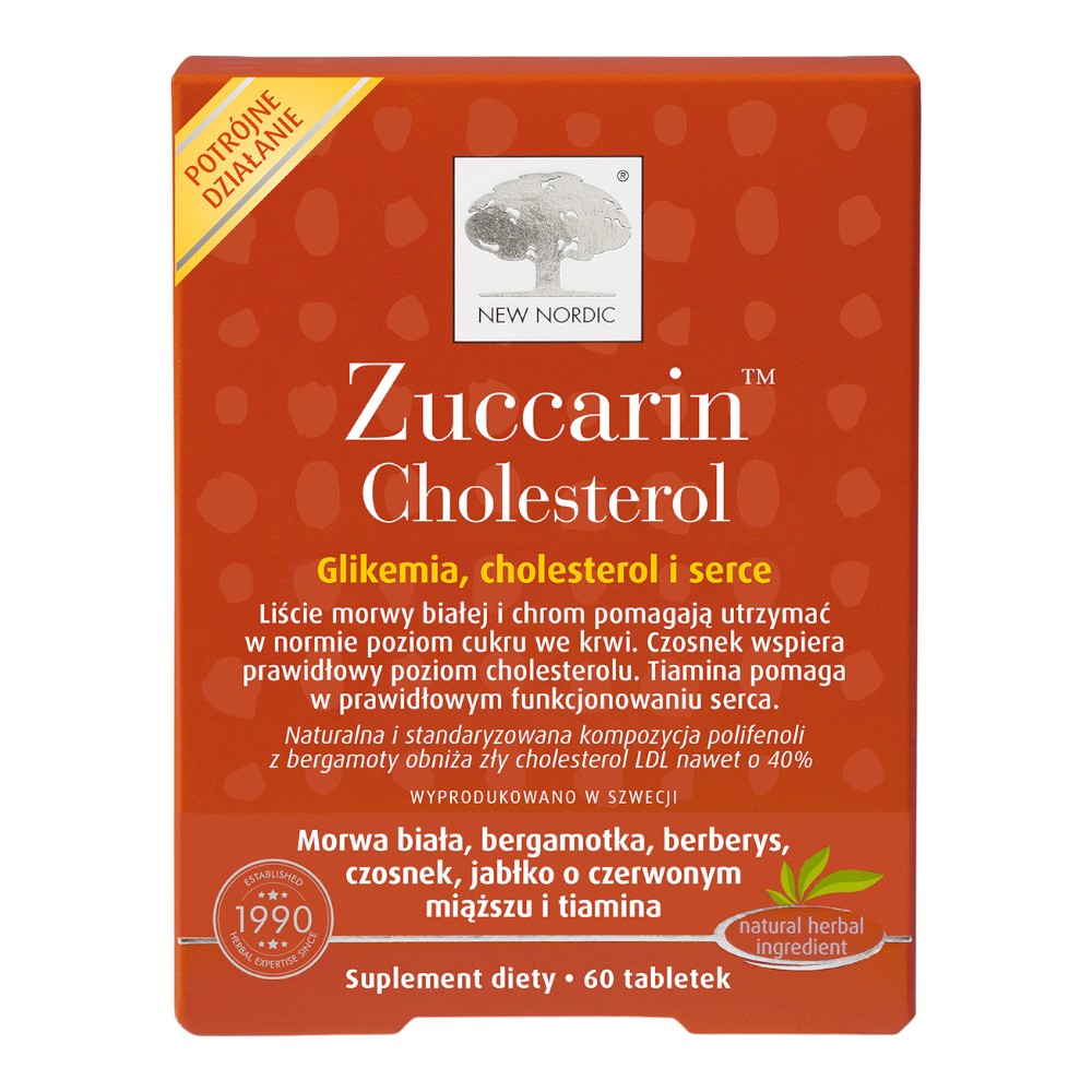 New Nordic Zuccarin Cholesterol Tabletki, 60 szt.