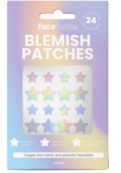 Face Facts Blemish Patches Holograficzne Plasterki na niedoskonałości, Gwiazdki