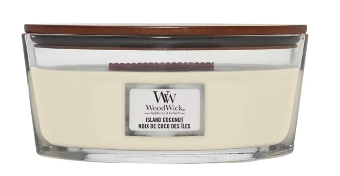 Woodwick Core Island Coconut Candela ellittica