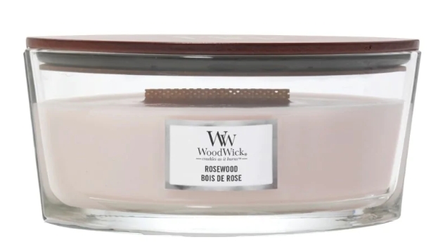 Woodwick Core Rosewood Candela ellittica