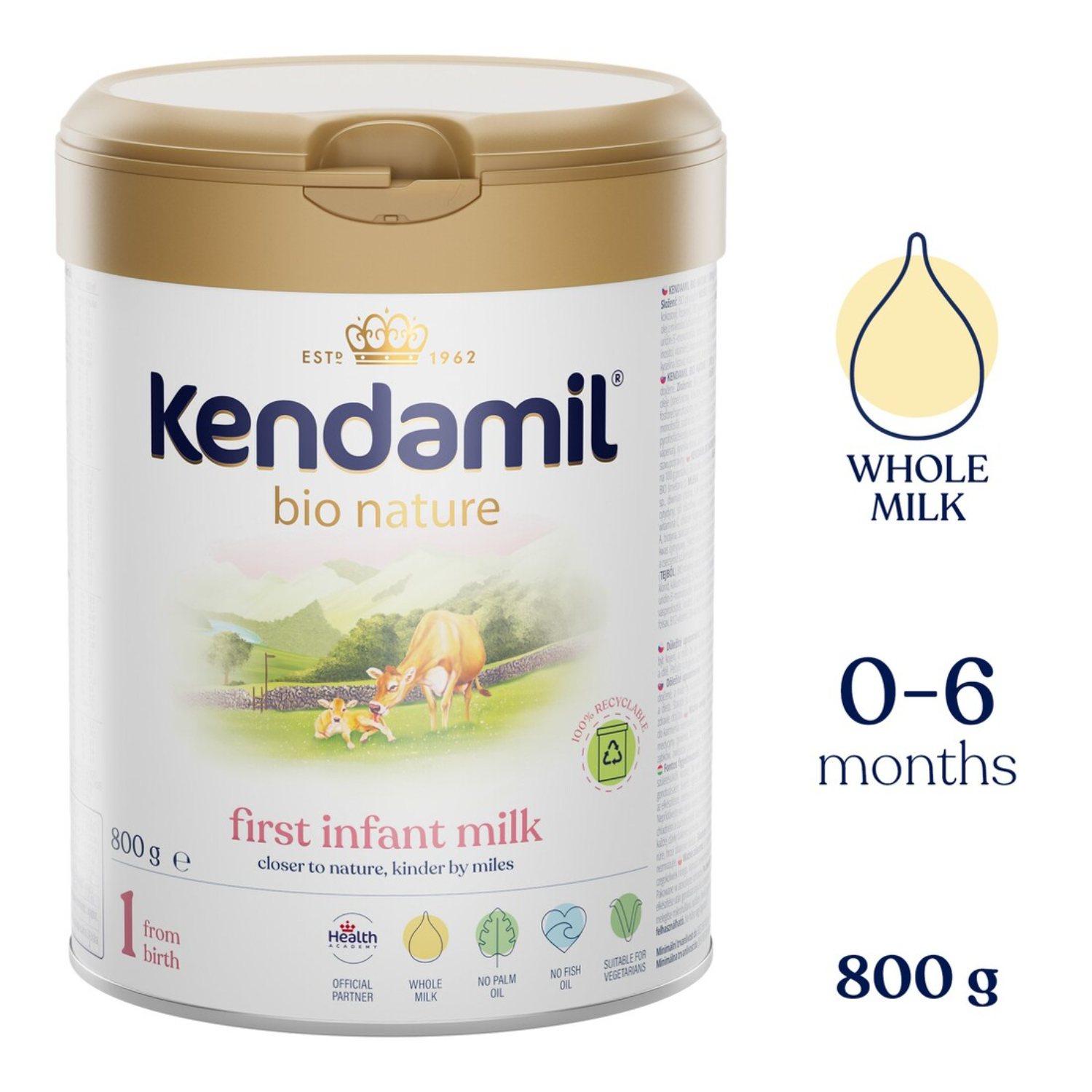 Kendamil Bio Nature 1 Proszek, 800 g