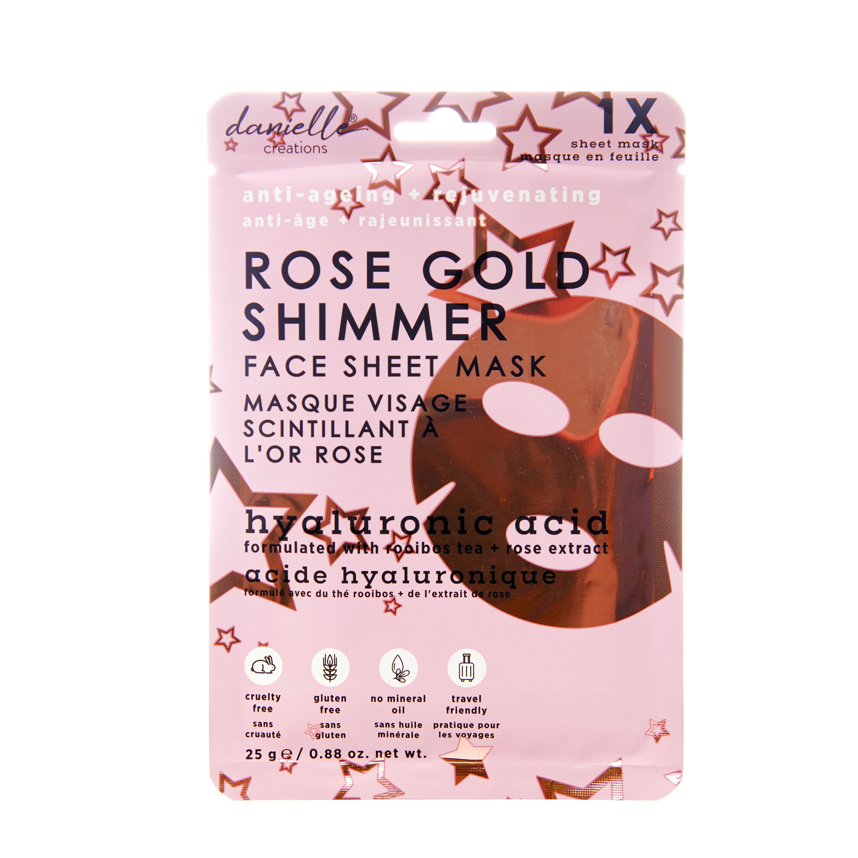 Danielle Creations Creations Rozświetlająca Maseczka Rose Gold Shimmer dla promiennej cery