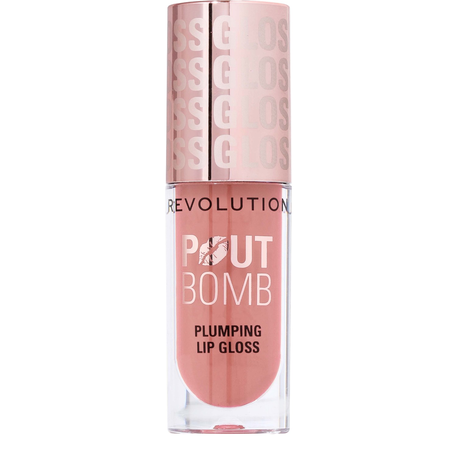 Makeup Revolution Pout Bomb Plumpling Gloss Błyszczyk, Candy Pink Nude