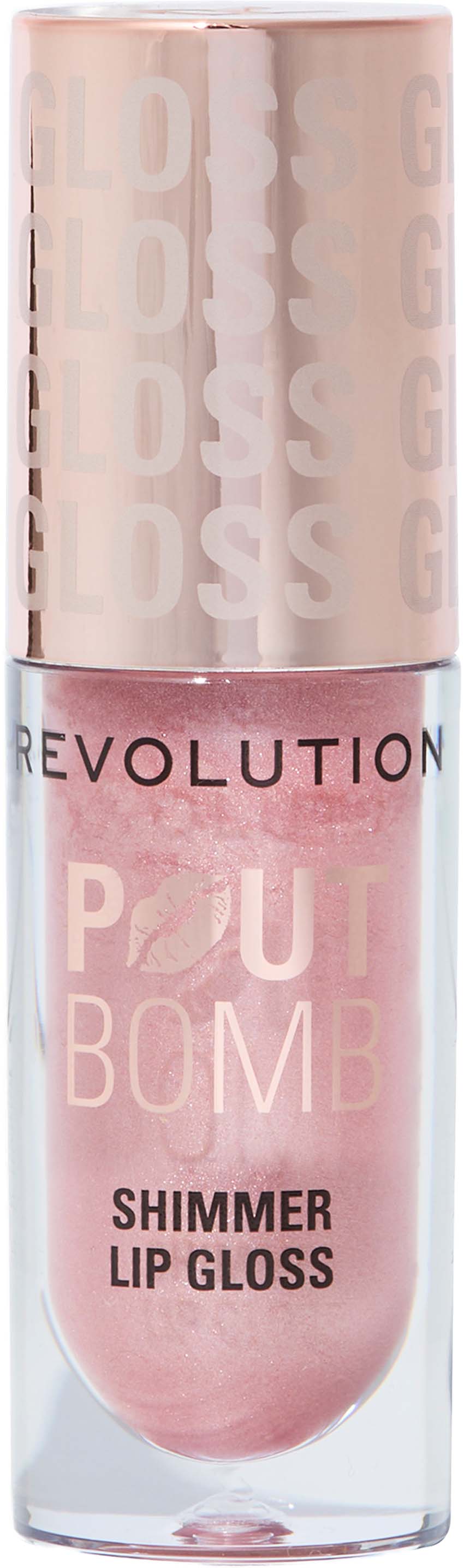 Makeup Revolution Pout Bomb Shimmer Gloss Błyszczyk do ust Shine Pink, 4,5 ml