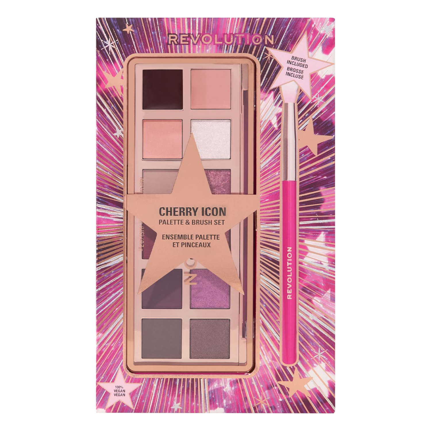 MAKEUP REVOLUTION Cherie Icon Palette Ombretti e Set di Pennelli