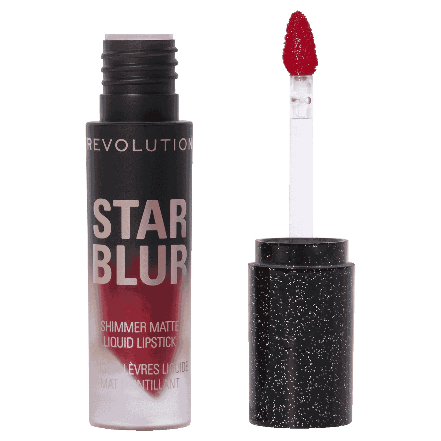 MAKEUP REVOLUTION Star Blur Shimmer Matte Liquid Lip Pomadka do ust, Scarlet Ruby