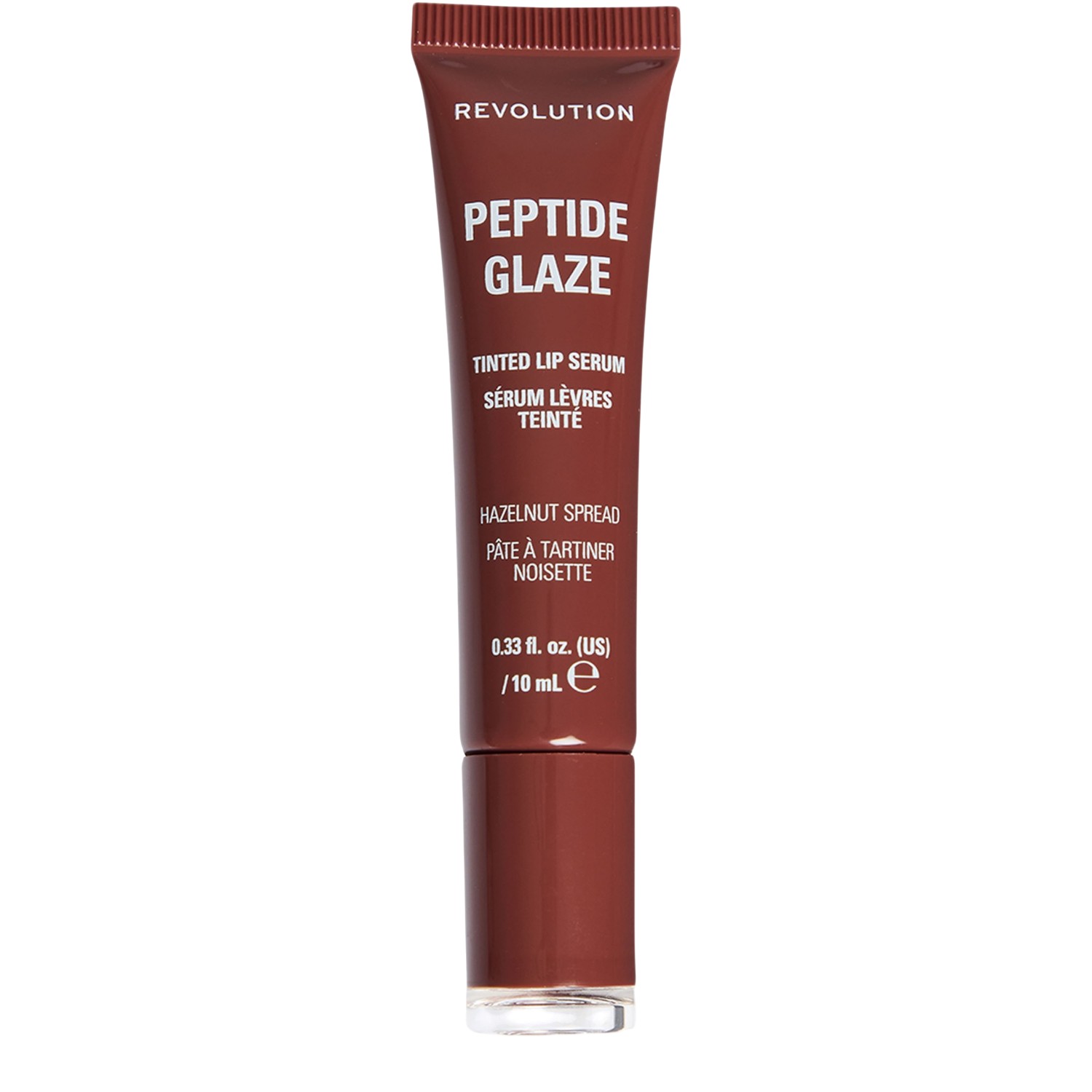 Makeup Revolution Peptide Glaze Tinted Lip Serum Serum do ust, Hazelnut Spread