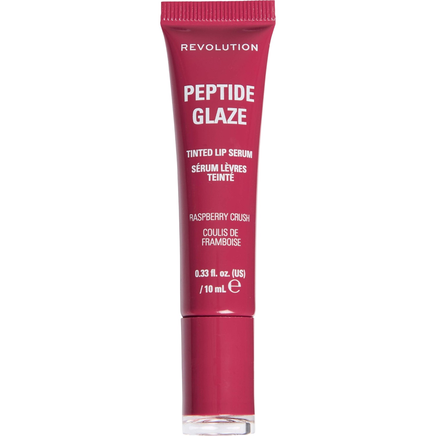 Makeup Revolution Peptide Glaze Tinted Lip Serum Serum do ust, Raspberry Crush