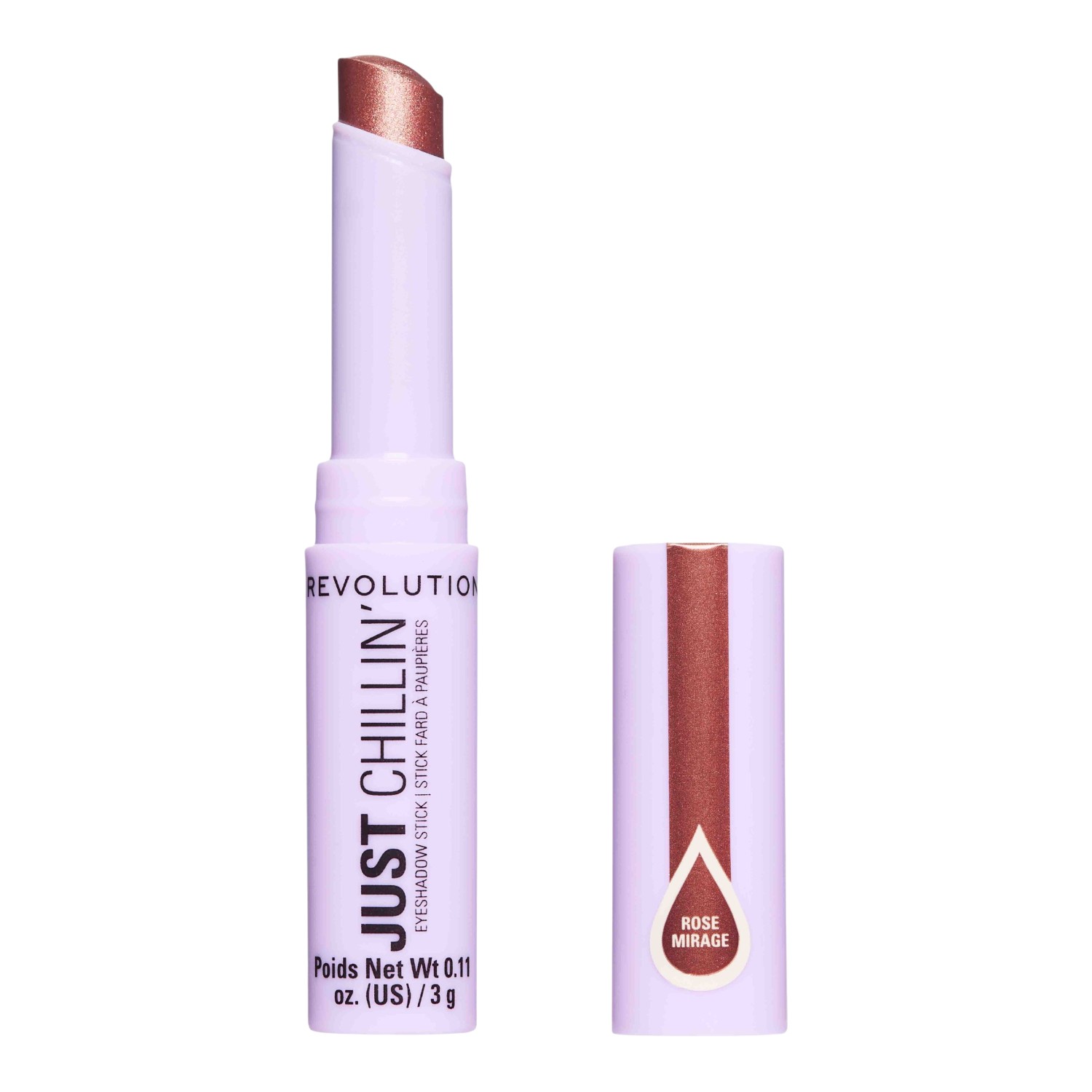Makeup Revolution Just Chillin Cooling Shadow Stick Cień do powiek w kredce, Rose Mirage