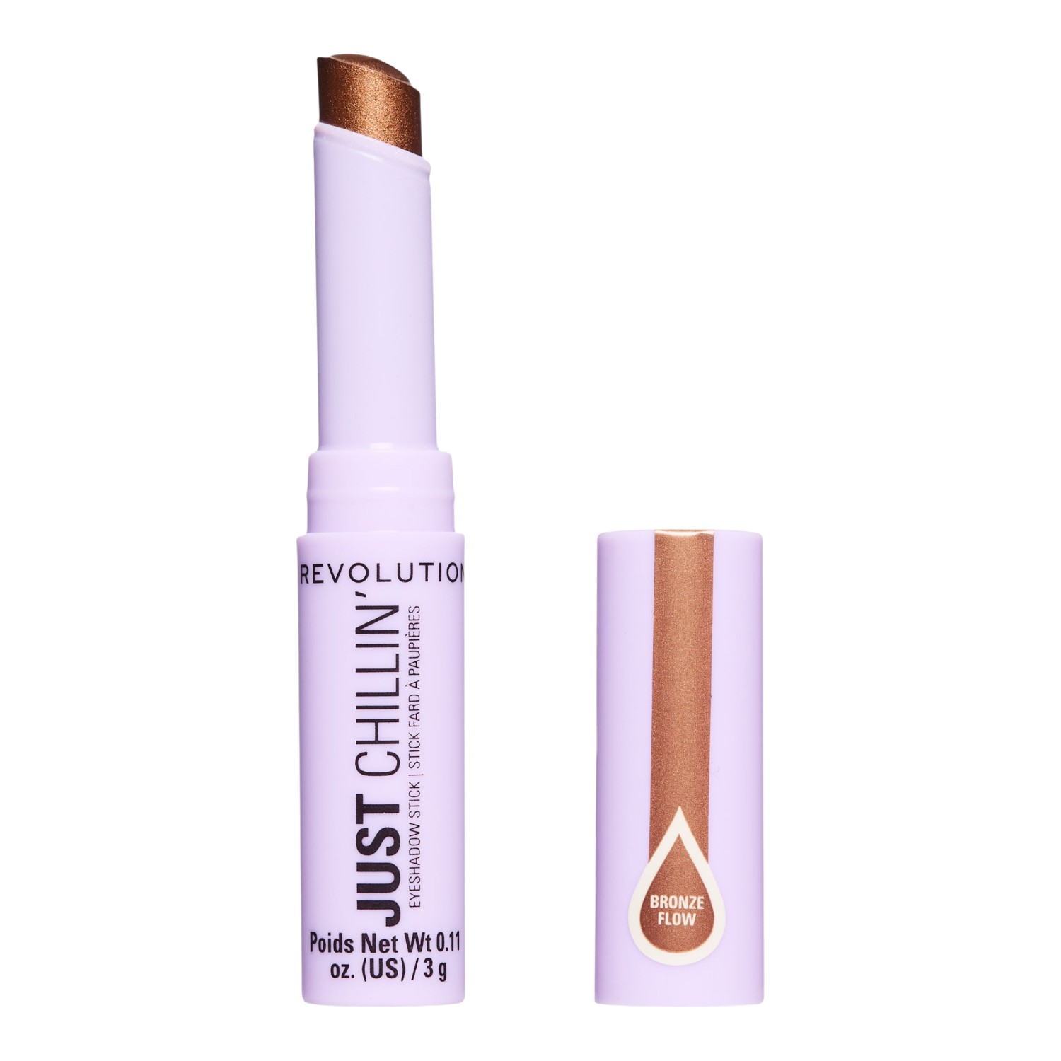 Makeup Revolution Just Chillin Cooling Shadow Stick Cień do powiek w kredce, Bronze Flow