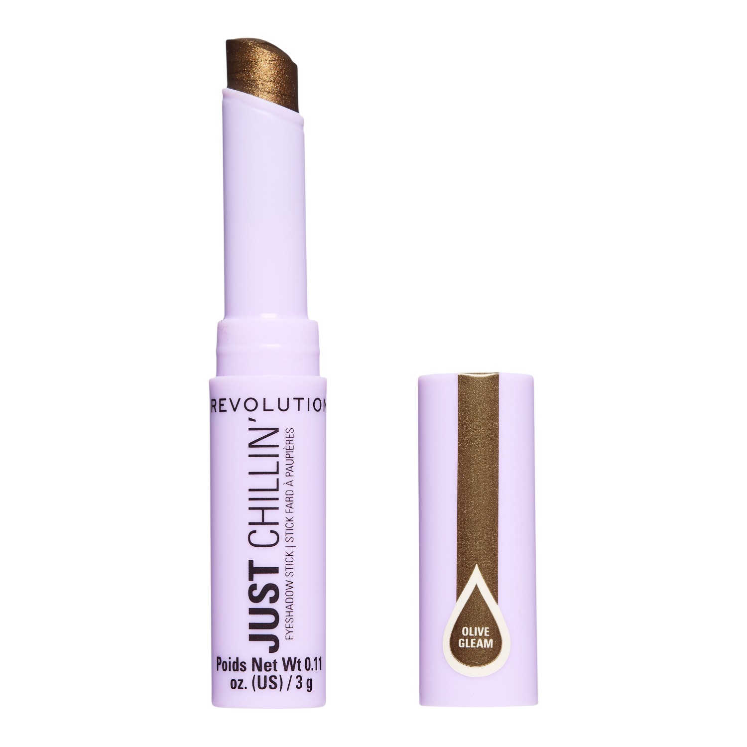 Makeup Revolution Just Chillin Cooling Shadow Stick Cień do powiek w kredce, Olive Gleam