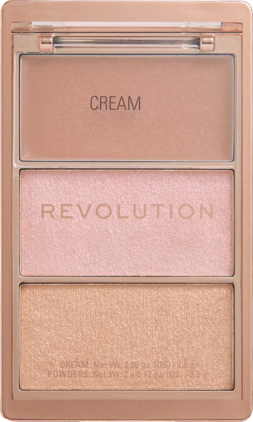 Makeup Revolution Highligh Icon Palette Paleta rozświetlaczy Molten Bronze, 9,8 g