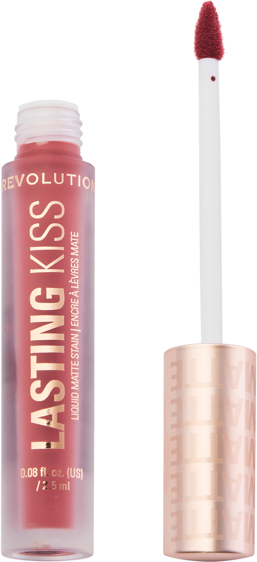 Makeup Revolution Lasting Kiss Liquid Matte Stain Pomadka do ust Lullaby Pink, 2,5 ml
