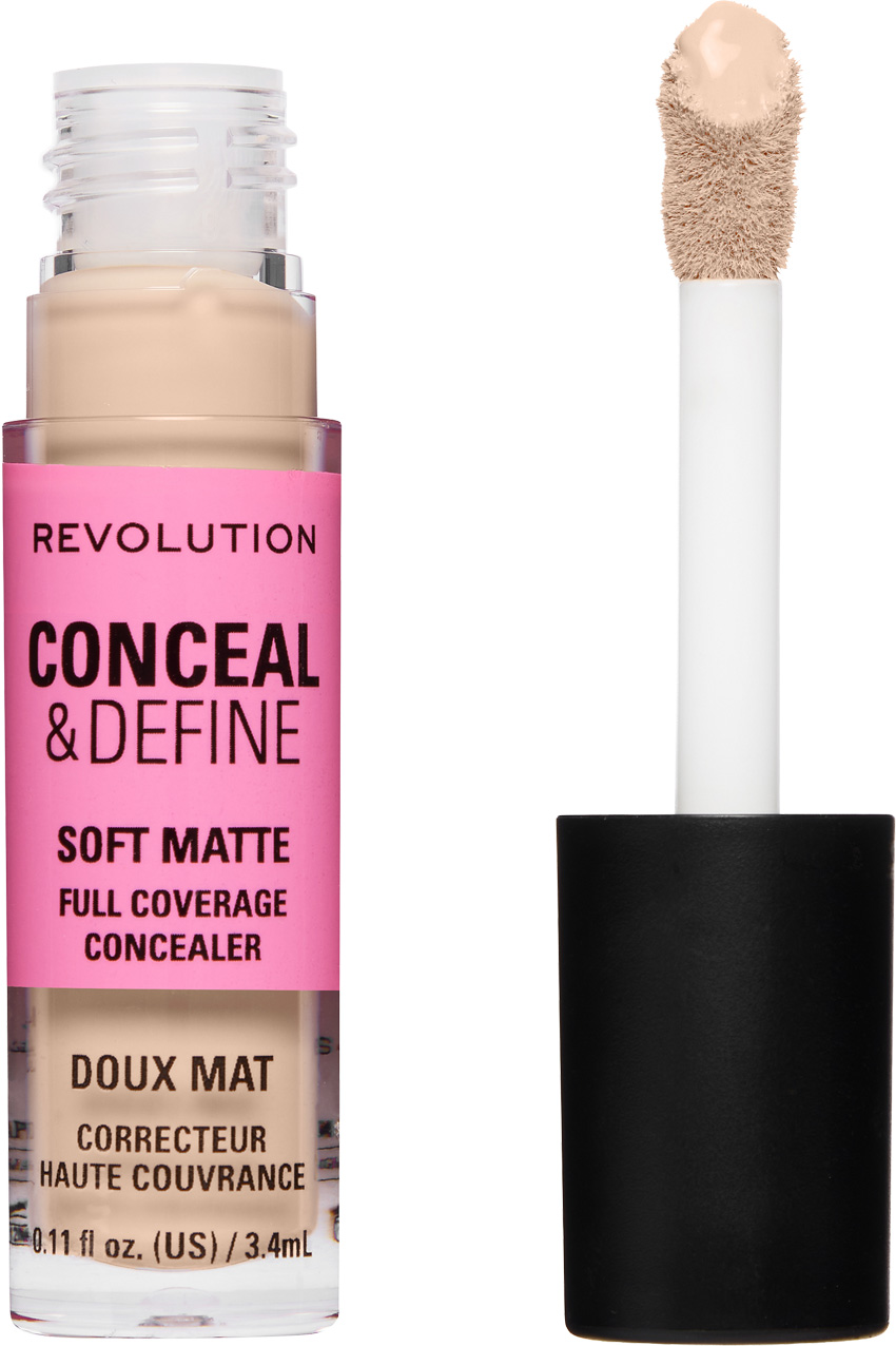 Makeup Revolution Conceal & Define Full Coverage Concealer Korektor do twarzy C1N, 3,4 ml