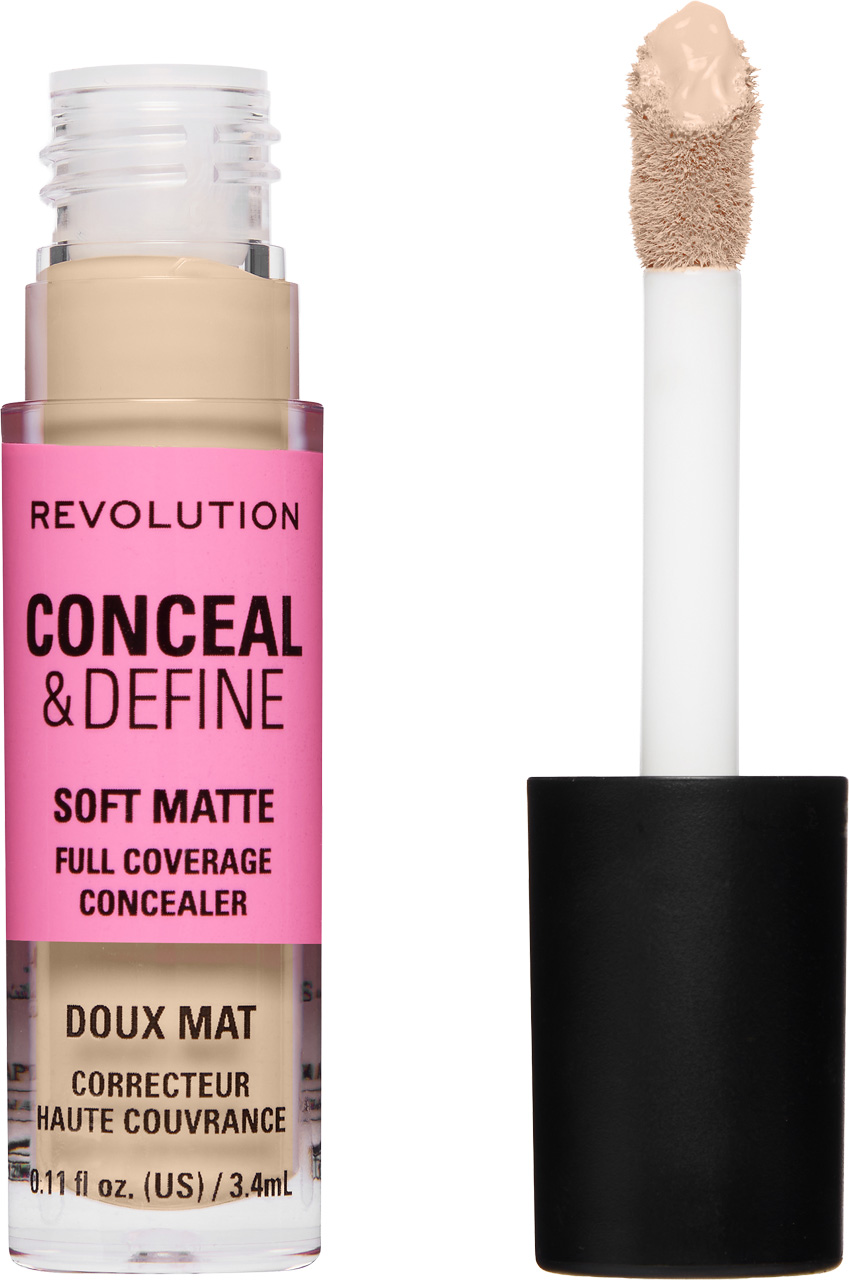 Makeup Revolution Conceal & Define Full Coverage Concealer Korektor do twarzy C2N 3,4 ml