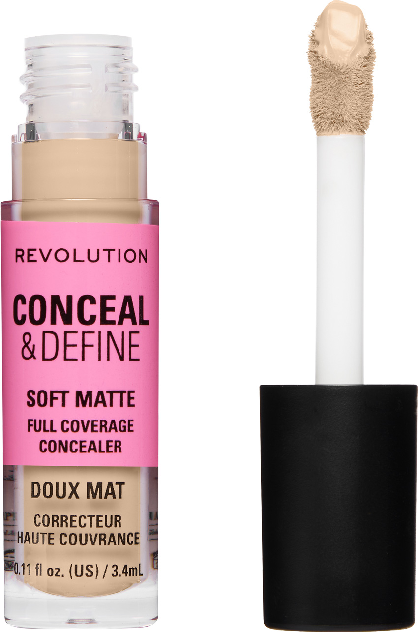 Makeup Revolution Conceal & Define Full Coverage Concealer Korektor do twarzy C2.5NC, 3,4 ml