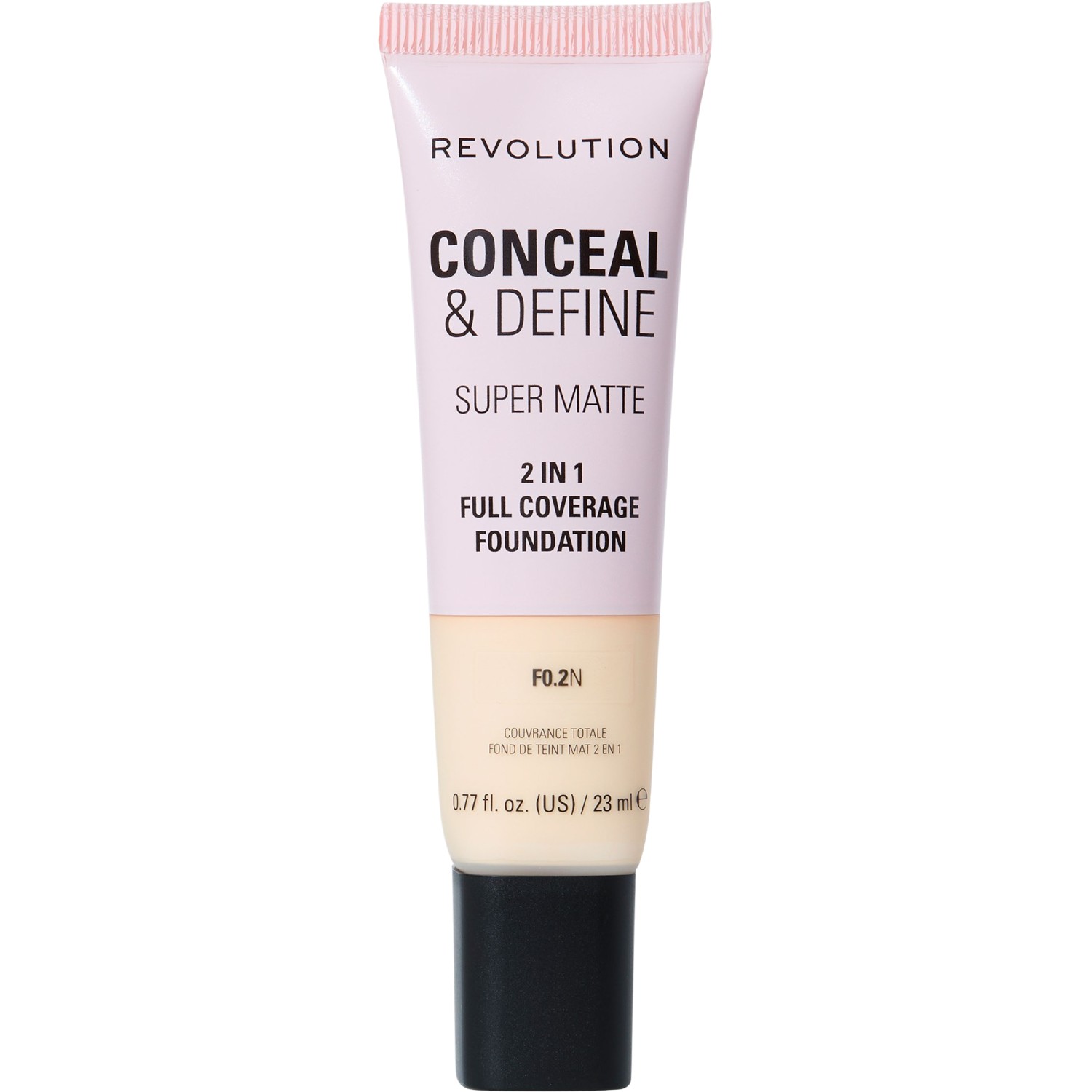Makeup Revolution Conceal & Define Soft Matte Tube Foundation Podkład do twarzy, F0.2N 