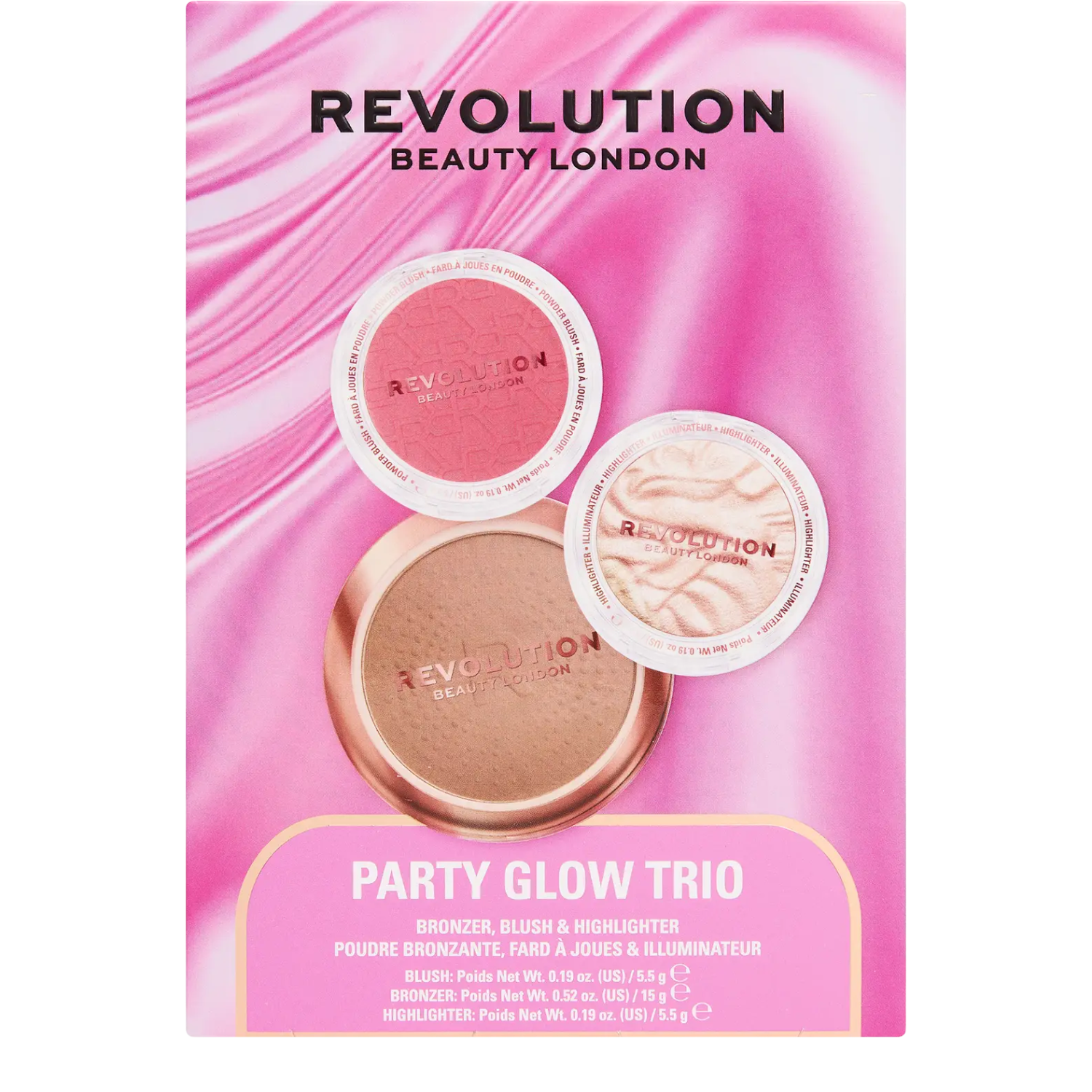 Makeup Revolution Sweet Flush Face Powder Trio Zestaw do konturowania twarzy