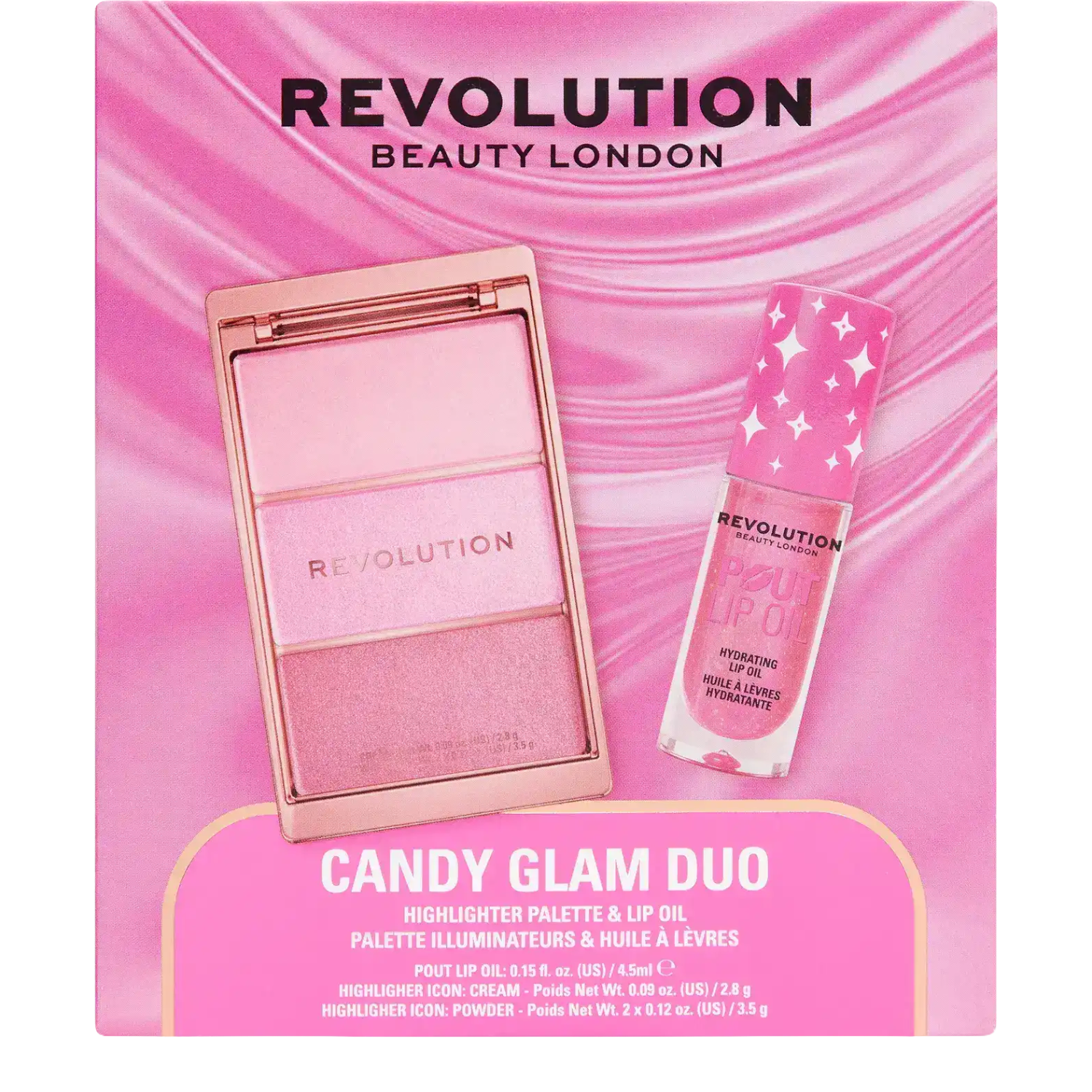 Makeup Revolution Candy Glam Duo Zestaw Róż i błyszczyk 