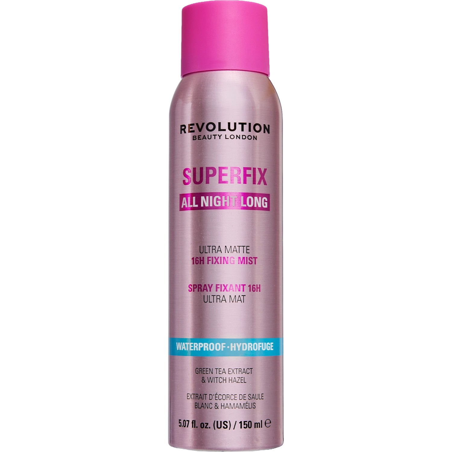 Makeup Revolution Superfix All Night Long Watreproof Fixing Mist Spray do utrwalania makijażu, 150 ml