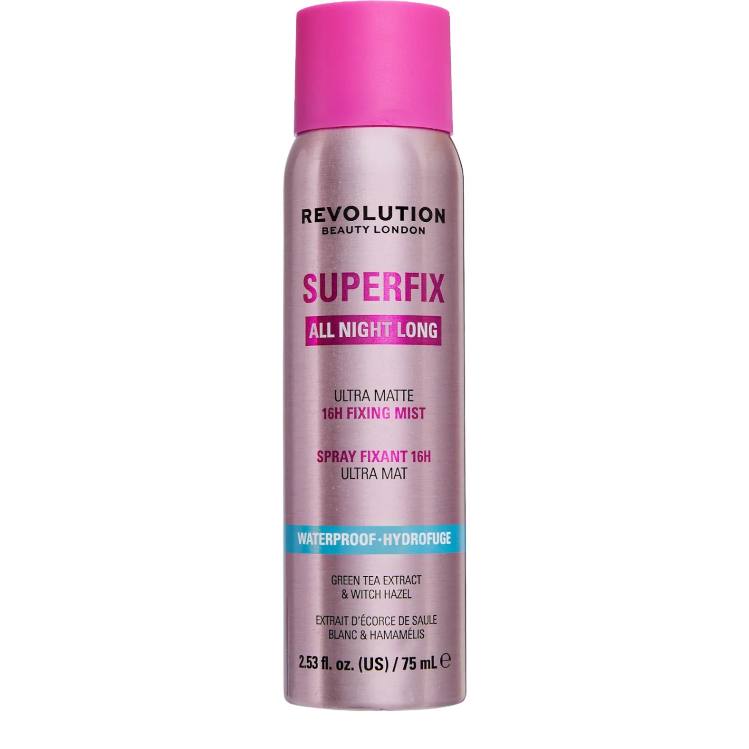 Makeup Revolution Superfix All Night Long Watreproof Fixing Mist Spray do utrwalania makijażu, 75 ml