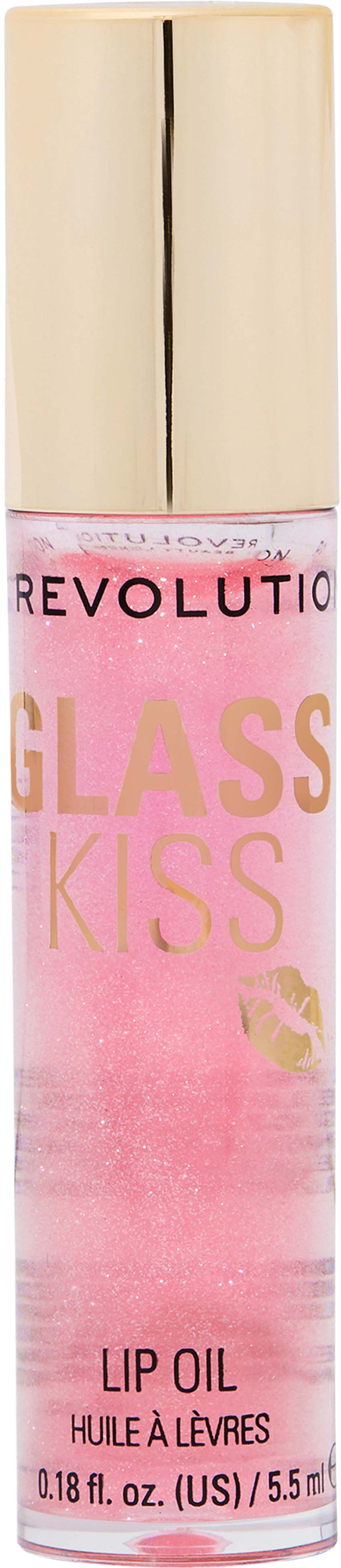 Makeup Revolution Glass Kiss Roller Ball Lip Oil Olejek do ust Fairytale Peach Shimmer, 5,5 ml
