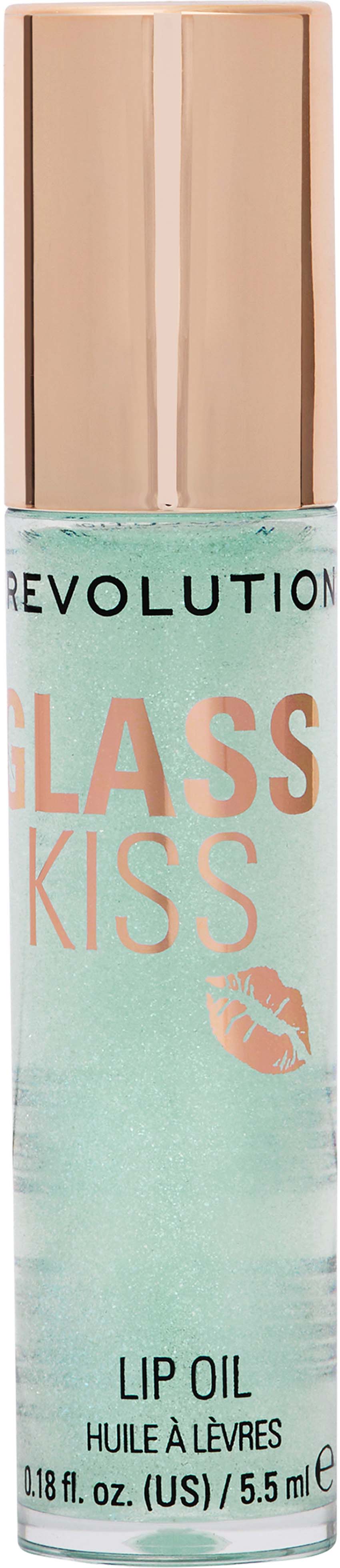 Makeup Revolution Glass Kiss Roller Ball Lip Oil Olejek do ust Pixiedust Green Shimmer, 5,5 ml