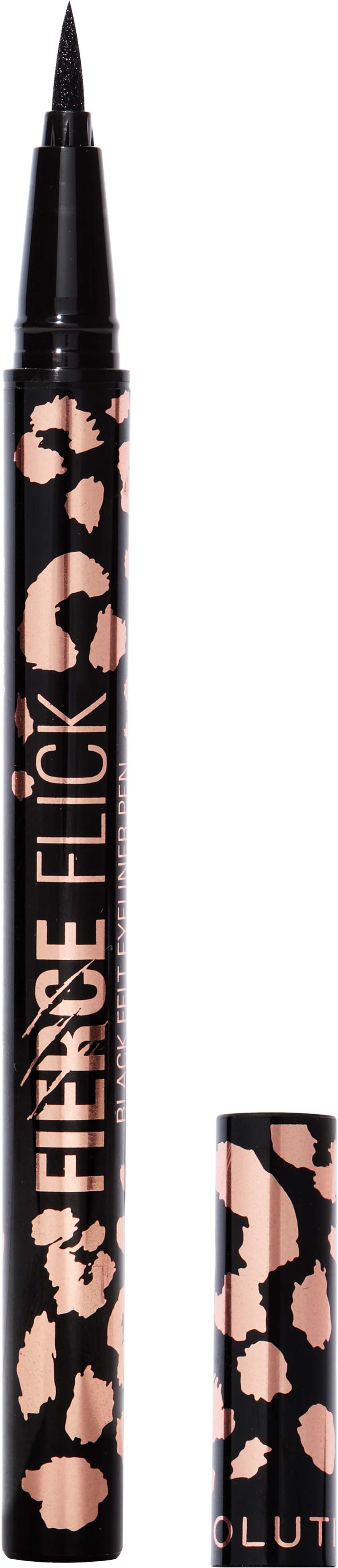 Makeup Revolution Fierce Flick Felt Eyeliner Pen Eyeliner w pisaku Black, 0,6 ml