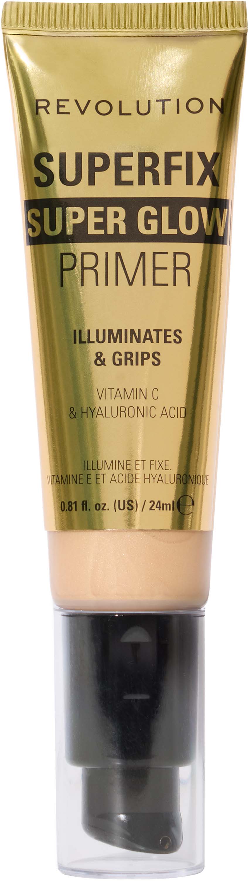 Makeup Revolution Superfix Grip Superglow Primer Gold Baza pod makijaż, 24 ml