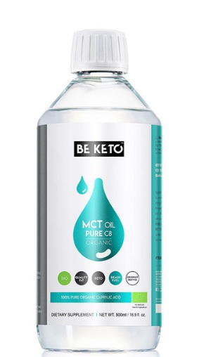 BeKeto Olej MCT 100% C8, płyn 500 ml